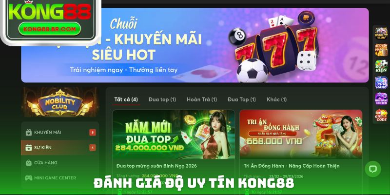 Đánh giá độ uy tín Kong88